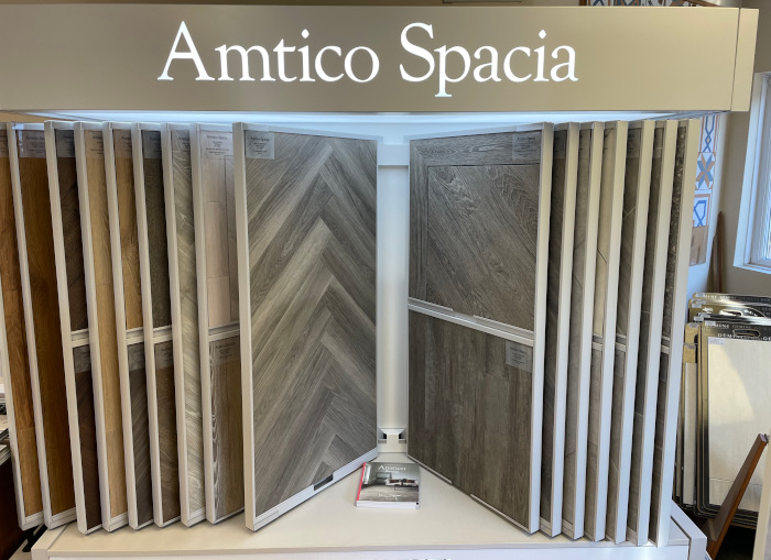 Amtico tiles in store at Clevelend Gale